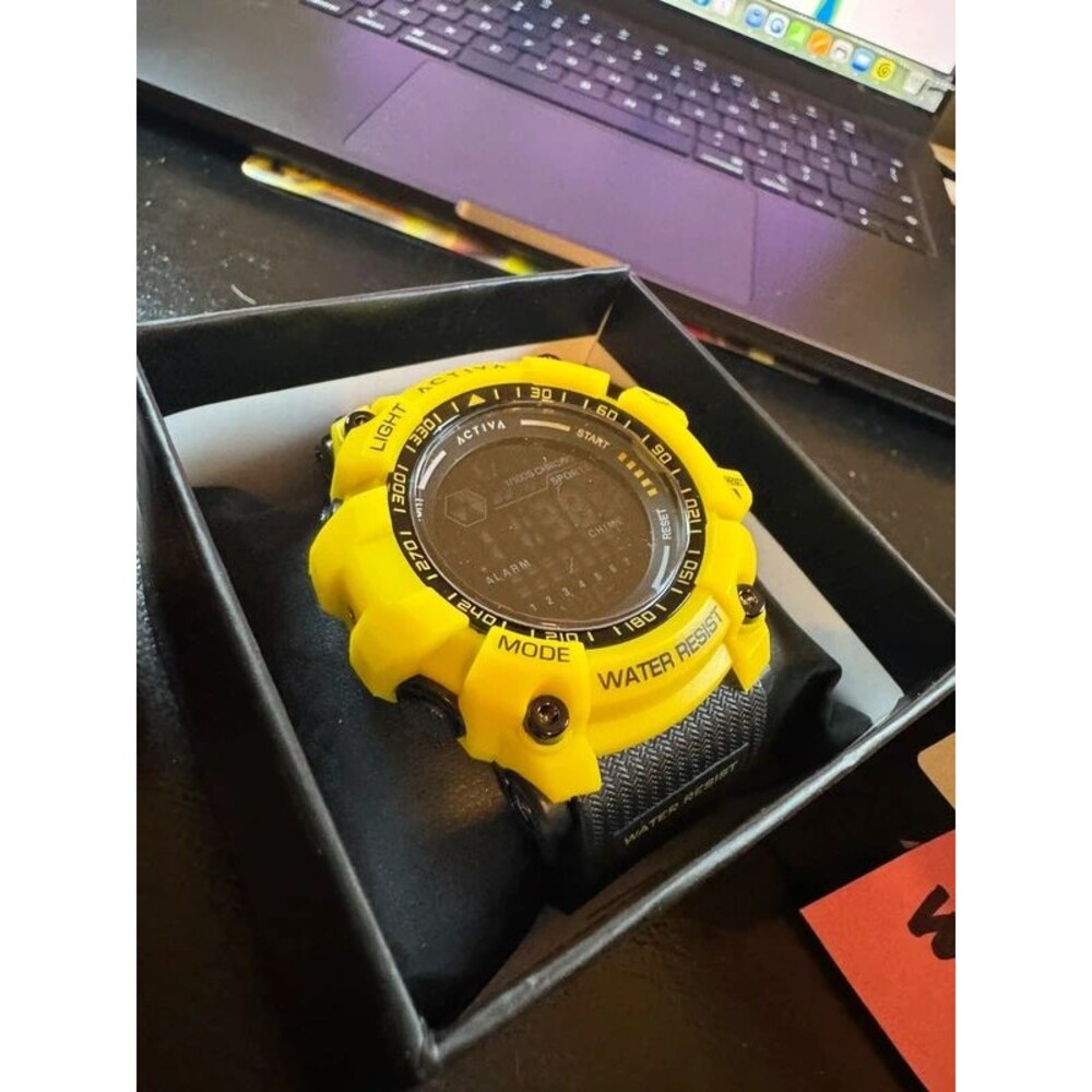 Yellow invicta colorway digital watch